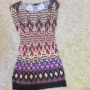 Cute fall dress scoop neck with short skirt